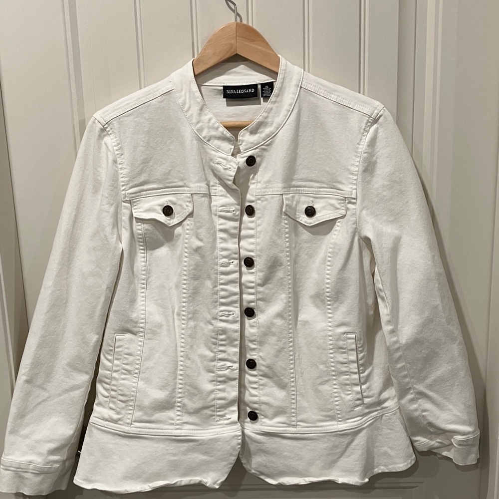NINA LEONARD Jacket Denim WHITE XL